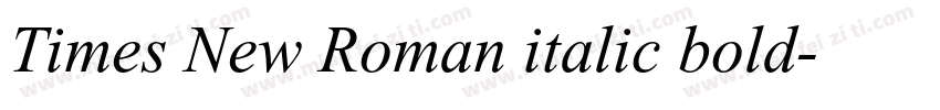 Times New Roman italic bold字体转换